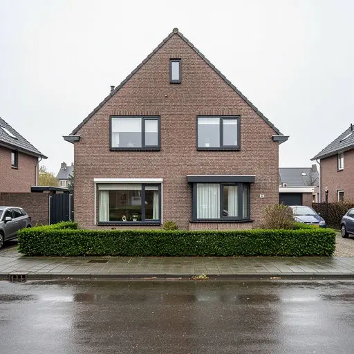 Rijtjeshuis in Tilburg-Noord voorzien van nieuwe strakke zwarte kunststof kozijnen