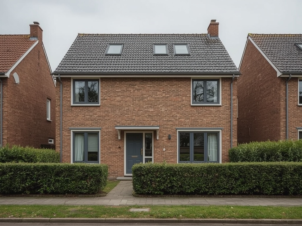 Vrijstaande woning in Waalwijk met antraciet kunststof kozijnen