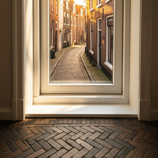 Licht interieur van een woning in de Reeshof met een weids uitzicht door nieuwe kunststof kozijnen