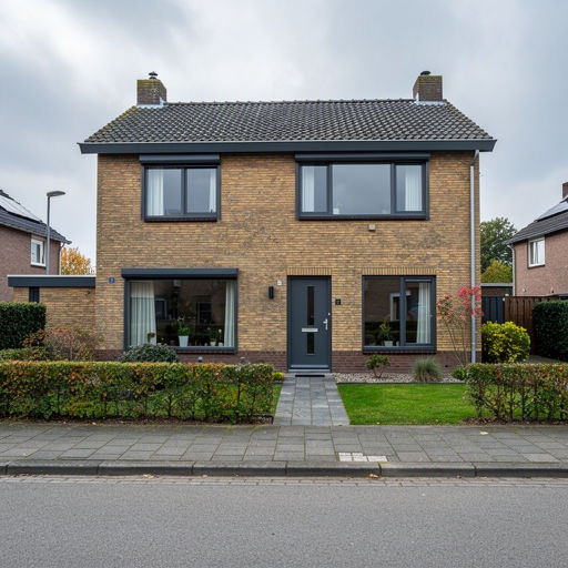 Woning in Schadewijk Oss met antraciet kunststof kozijnen