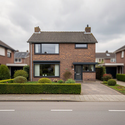Hoekwoning in wijk De Bunders Veghel met witte houtlook kozijnen