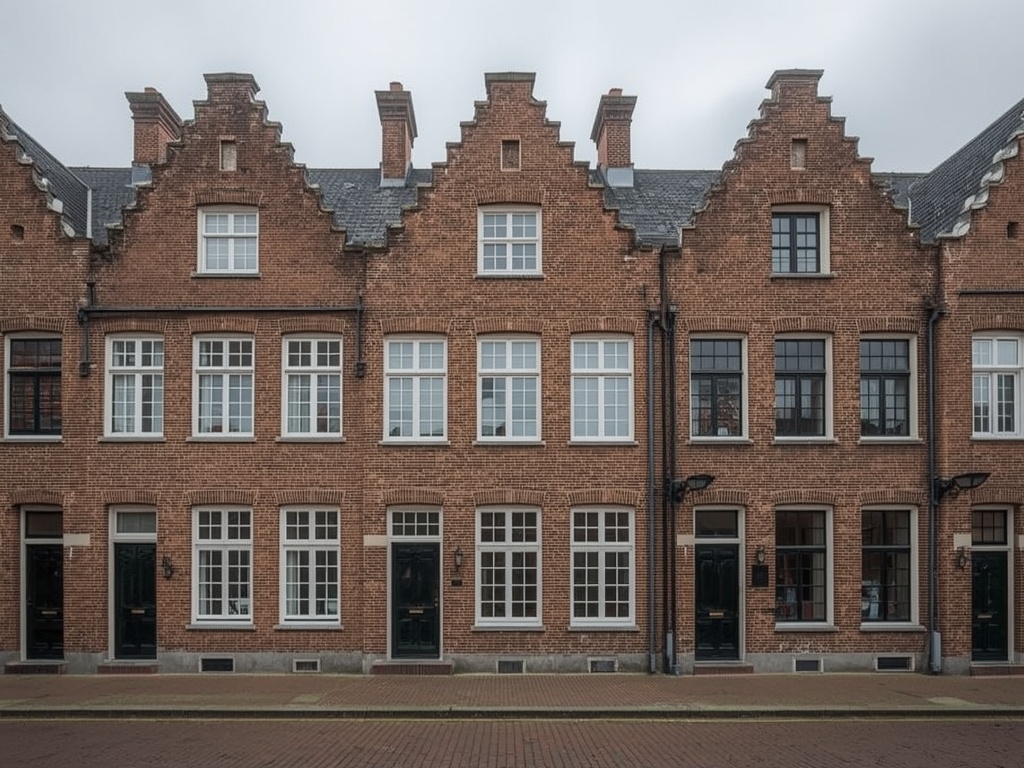 Moderne witte kunststof kozijnen in bakstenen woning Waalwijk centrum