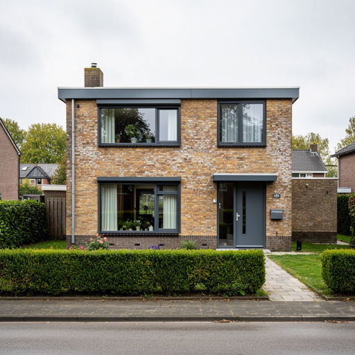 Woning 's-Hertogenbosch Rosmalen wijk met antraciet kunststof kozijnen