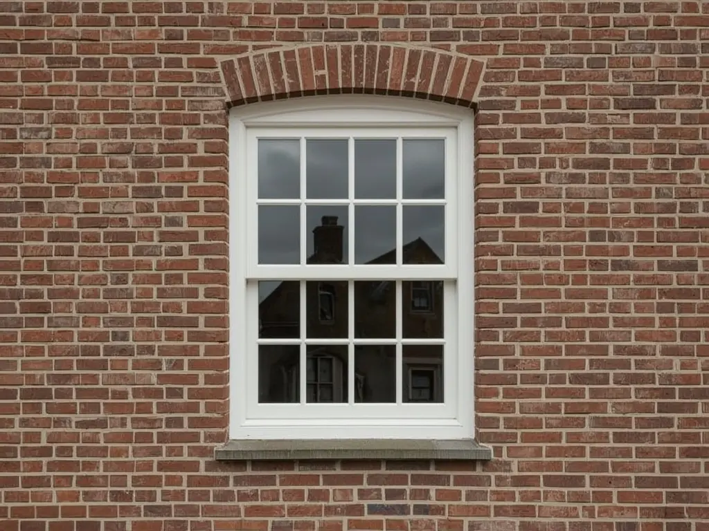 Close-up van een kunststof kozijn houtlook in een jaren 30 woning Eindhoven Tongelre