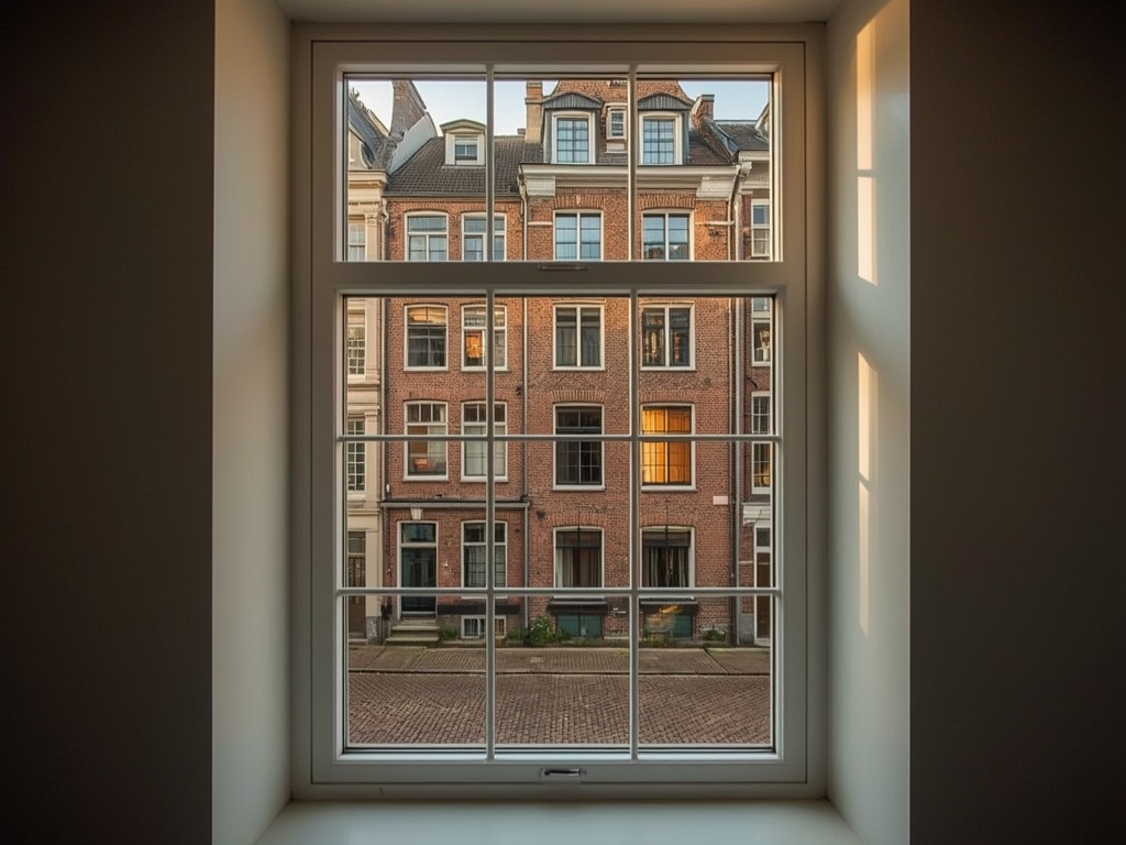 Interieur Vughtse woning met uitzicht door kunststof kozijnen op tuin