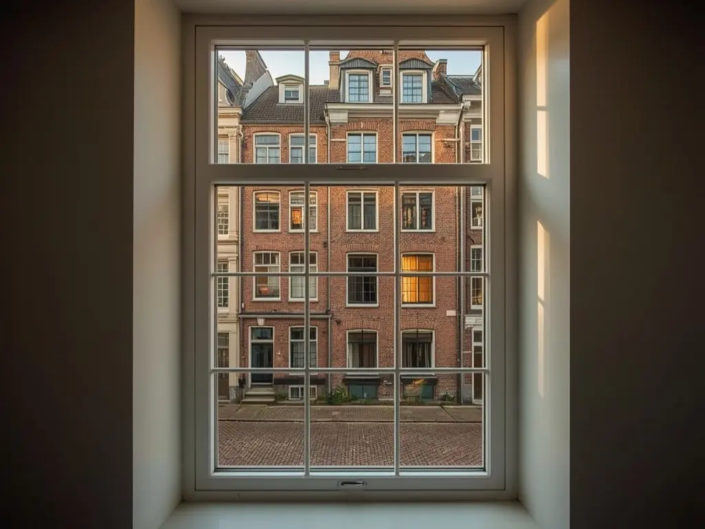 Interieur Vughtse woning met uitzicht door kunststof kozijnen op tuin
