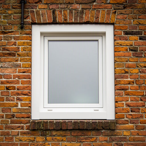 Detail kunststof kozijn met houtlook in jaren dertig woning Waalwijk