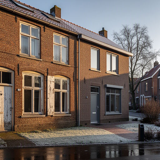 Witte kunststof kozijnen met HR++ glas in een jaren 60-rijtjeshuis
