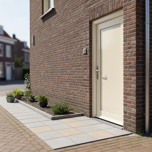 Monteur plaatst een kunststof achterdeur bij een woning in Den Bosch