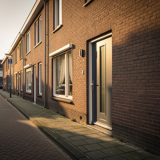 Witte kunststof voordeur met paneelwerk en SKG-slot