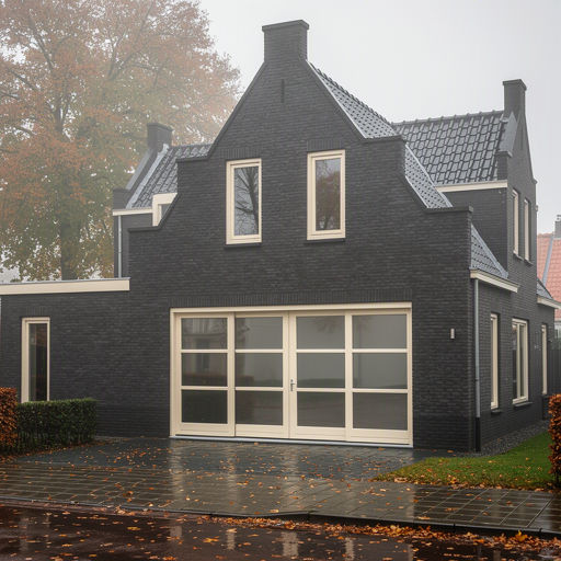 Witte hefschuifpui van kunststof met isolatieglas in een Bossche eengezinswoning